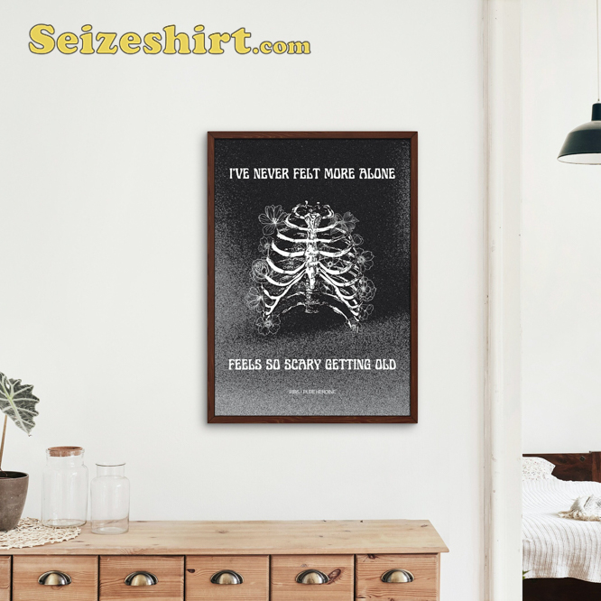Vintage Lorde Ribs Song Lyric Poster Pure Wall Art Poster