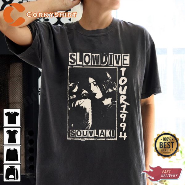 Vintage Slowdive Souvlaki Tour Rock Band T-Shirt