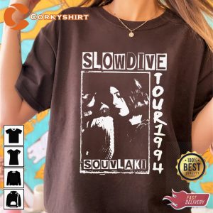 Vintage Slowdive Souvlaki Tour Rock Band T-Shirt