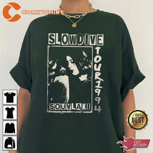 Vintage Slowdive Souvlaki Tour Rock Band T-Shirt