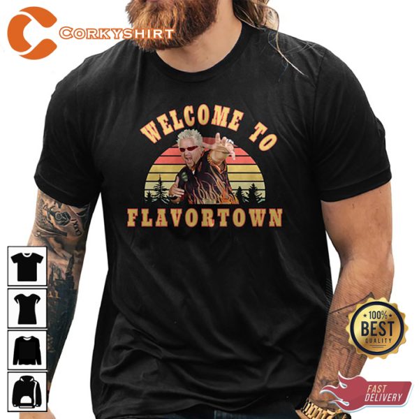 Welcome To Flavortown Vintage Guy Fieri Funny T-Shirt