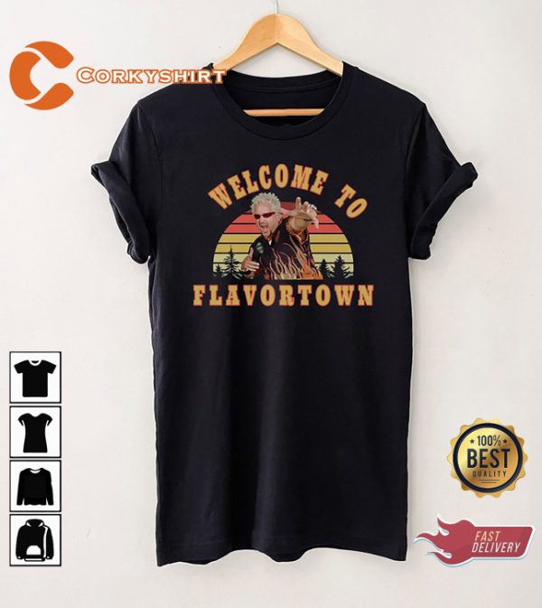 Welcome To Flavortown Vintage Guy Fieri Funny T-Shirt