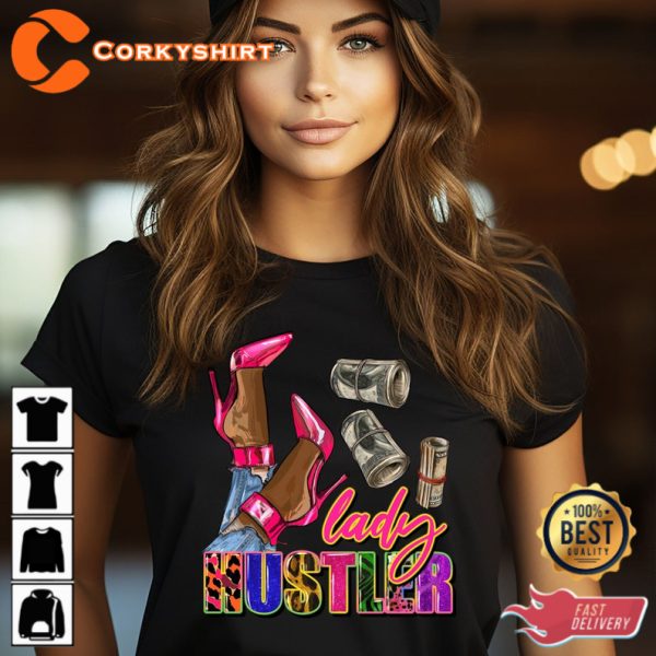 Womens Lady Hustler Luxury Fashion Paris T-shirt