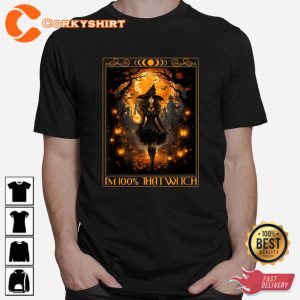 100 Percent That Witch Halloween Womens Witch Wicca Gothic Shirt