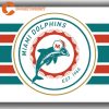 1966 Miami Dolphins Football Team Memorable Flag