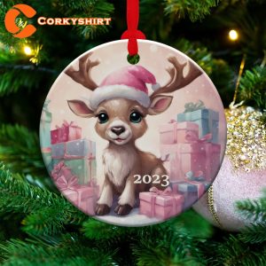 2023 Reindeer Ornament Christmas Decoration Holiday