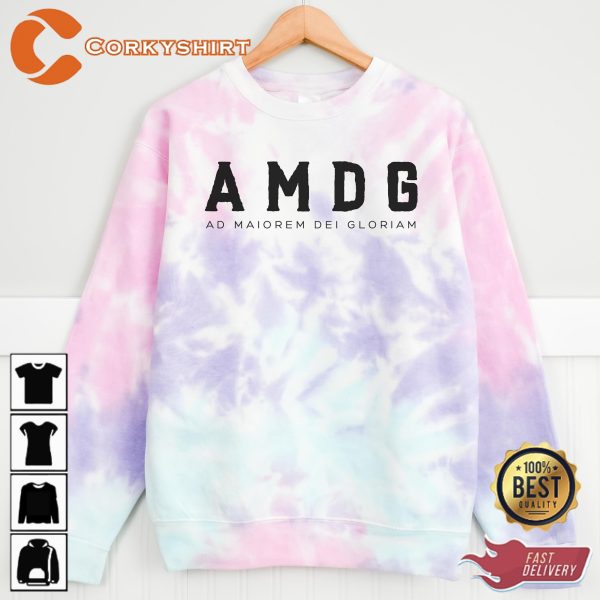 Ad Maiorem Dei Gloriam Tie-dye Sweatshirt