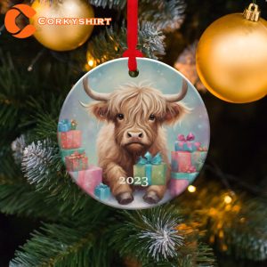 Adorable Cow Ornament Christmas Decoration Holiday Gift
