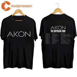 Akon 2023 The Superfan Tour Dates T-shirt