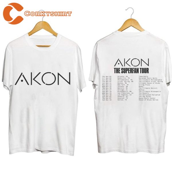 Akon 2023 The Superfan Tour Dates T-shirt