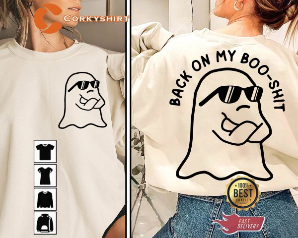 Back On My Boo Sheet Halloween Sweatshirt