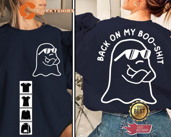 Back On My Boo Sheet Halloween Sweatshirt