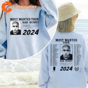 Bad Bunny Most Wanted Tour 2024 T-shirt
