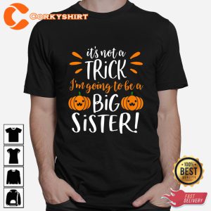 Big Sister Halloween Pregnancy Announcement Sweatshirt