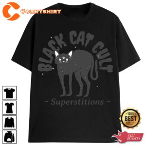 Black Cat Cult Superstitions T-Shirt