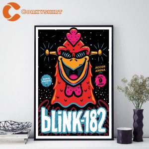 Blink-182 2023 Concert Rock And Roll Poster