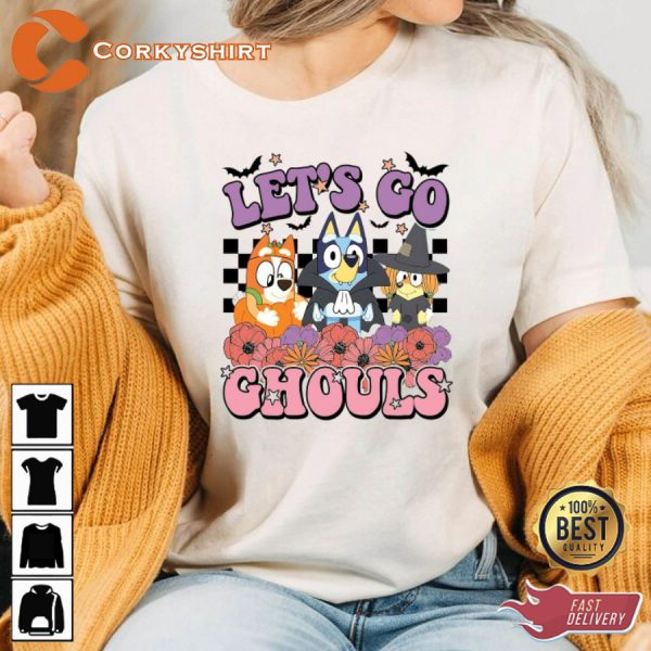 Bluey Clipart Cricut Chouls Hallowen Shirt