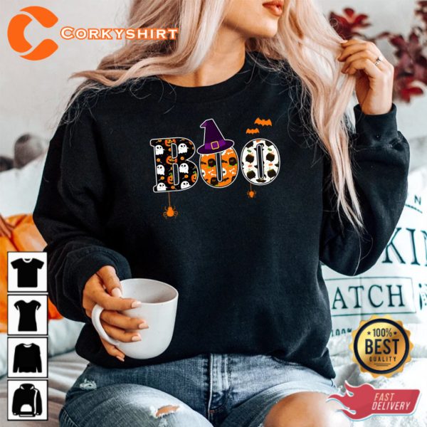 Boo Halloween Witch Sweatshirt