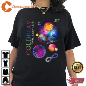 Coldplay Music Of The Spheres Tour 2023 Double Sided T Shirt Designed &  Sold By Anestassia Willing