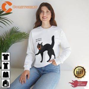 Cute Cat Halloween Sweatshirt Funny Scared Cat You Gave Me shirt
