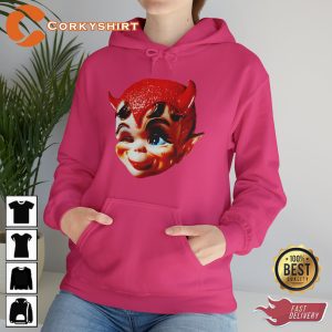 Cute Womens Devil Cutout Hoodie Shirt