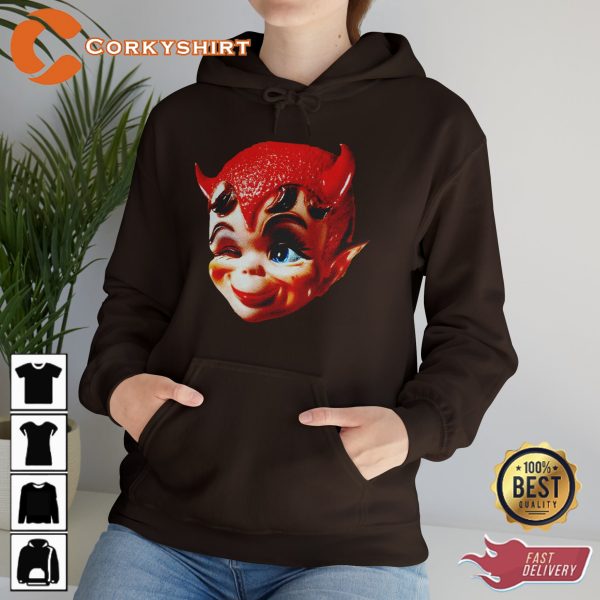 Cute Womens Devil Cutout Hoodie Shirt