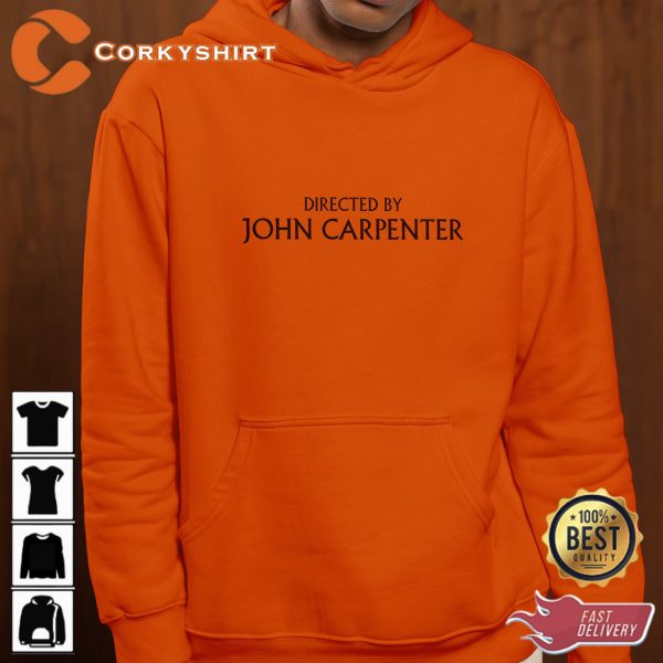 Directed By John Carpenter Halloween Hoodie Orange And Black