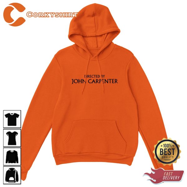 Directed By John Carpenter Halloween Hoodie Orange And Black