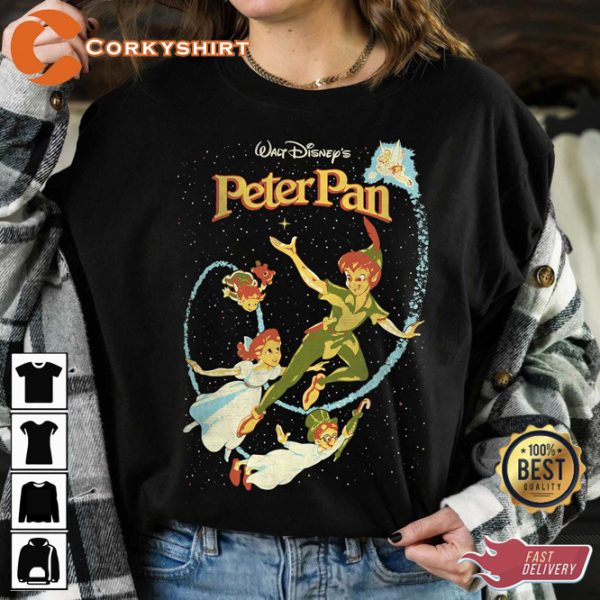 Disney Peter Pan Darling Flight Vintage Inspired Graphic T-shirt