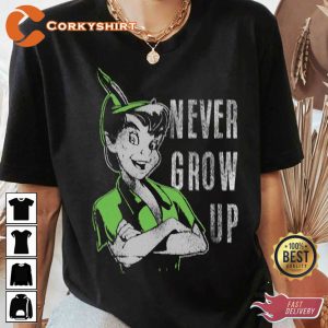 Disney Peter Pan Never Grow Up Vintage Portrait T-shirt