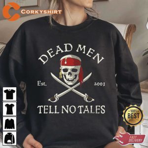 Disney Pirates Of The Caribbean Dead Men Tell No Tales EST 2003 Cartoon T-Shirt