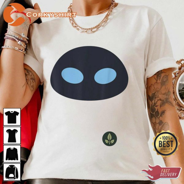 Disney Pixar Eve Portrait Cartoon E Robot Inspired T-shirt