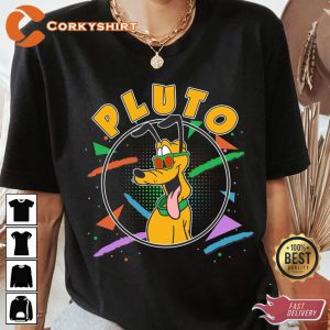 Disney Pluto 90s Portrait Mickey and Friends Edition T-shirt