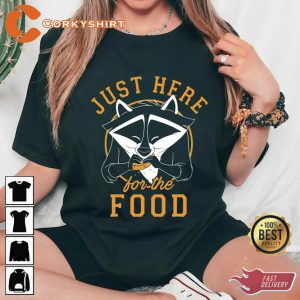 Disney Pocahontas Meeko Just Here For The Food Portrait Funny T-Shirt