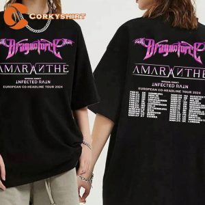 DragonForce Tour 2024 Merch Co-Headline Concert With Amaranthe T-shirt