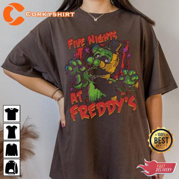 Five Nights At Freddys Comic Horror Game Halloween T-shirt