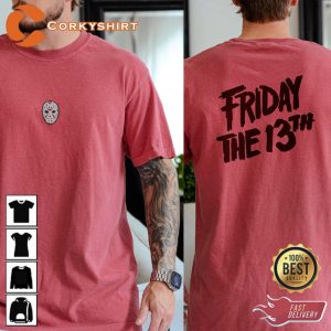Friday The 13th Embroidered Shirt Unisex Jason Voorhees Mask Shirt