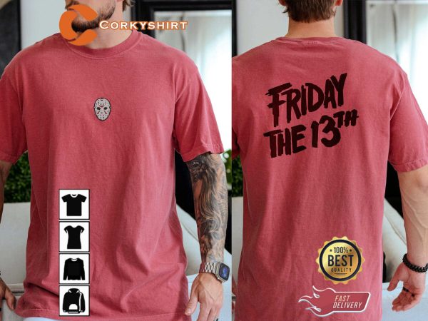Friday The 13th Embroidered Shirt Unisex Jason Voorhees Mask Shirt