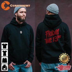 Friday The 13th Hoodie Embroidered Jason Voorhees Mask Logo Shirt