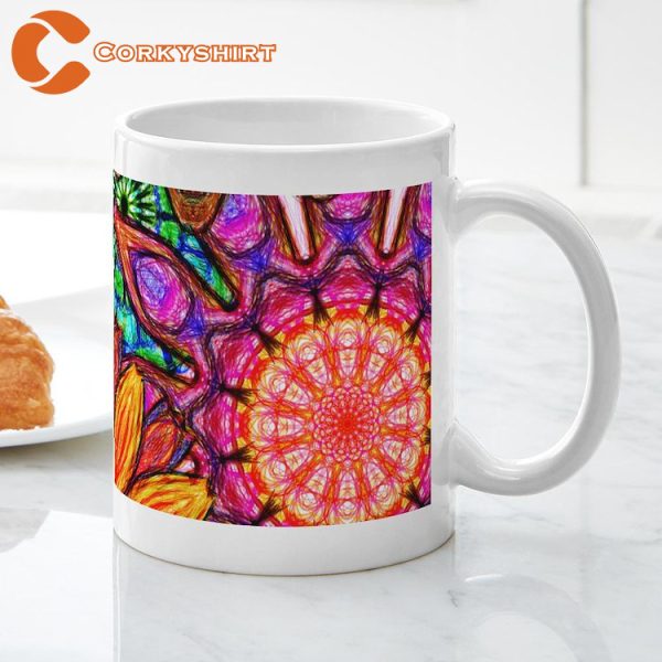 Funky Floral Pattern Coffee Mug