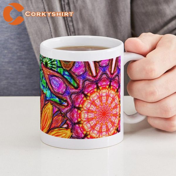 Funky Floral Pattern Coffee Mug