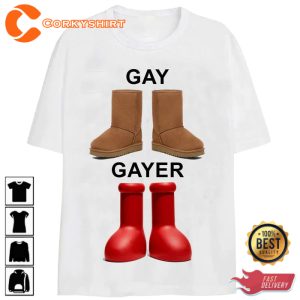 Funny Gay Gayer Boot T-Shirt