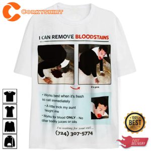Funny Vampire I Can Remove Bloodstains T-Shirt