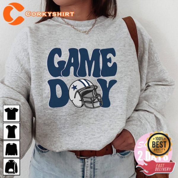 Game Day Vintage Dallas Football Crewneck Shirts