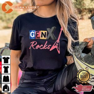 Gen X Rocks Best Generation Rock and Roll Vintage Style T-Shirt