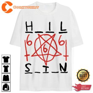 Hail Satan 666 Evil T-Shirt