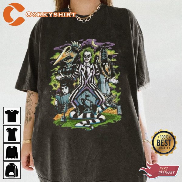 Halloween Movie Beetlejuice Horror Film Vintage T-shirt