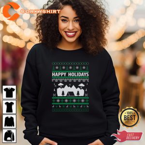 Happy Holidays Black Sweatshirt