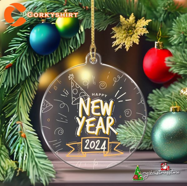 Happy New Year 2024 Christmas Ornament