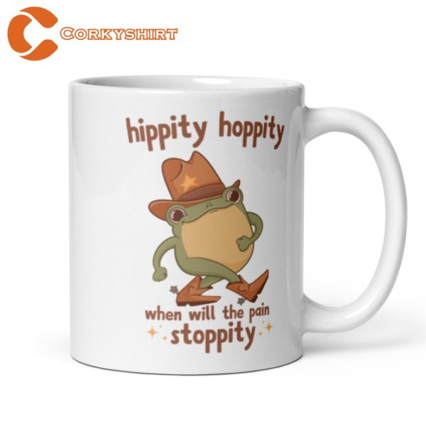 Hippity Hoppity Funny Frog Meme Trendy Coffee Mug